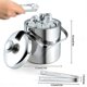thumbnail image 2 of Double-Walled Ice Bucket with Lid, Stainless Steel, 1.3 Liter, 2 of 5