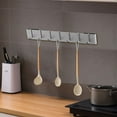 thumbnail image 1 of Rack Storage Organizer Wall Mount Hanging Rack with 7 Hooks for Kitchen Utensils No-Drill Mount Versatile Pantry Bathroom Living Room, 1 of 3