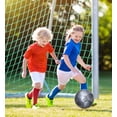 thumbnail image 6 of Barocity Soccer Ball - Premium Boy and Girl Official Match Ball with Cool Reflective Rainbow Hex Pattern, Durable, Indoor, Outdoor, Training, Practice, Playtime and Games - Silver Size 3, 6 of 7
