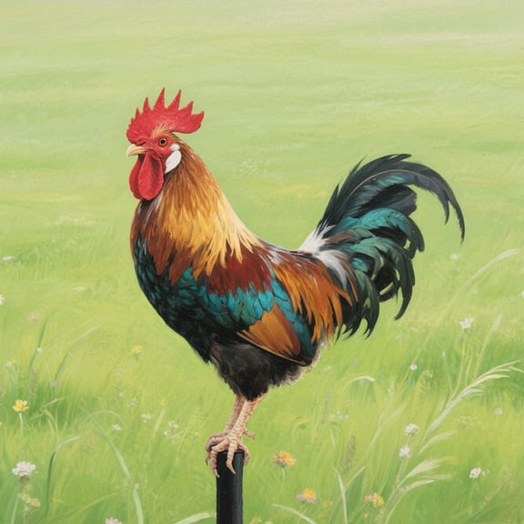 MEYSE 2PCS Acrylic Chicken Yard Art, Hollow Out Rooster Animals Silhouette Statue Decor, Lifelike Ornaments Hen Yard Decorative, Pathway, Floor Decoration, Garden, Lawn, Outdoor Decoration