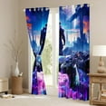 thumbnail image 3 of Manfei Console Gamer Gaming Black Out Curtains,Galaxy Planet Curtains Pack of 2 (42x63 Each),Modern City Bedroom Curtains For Boys Teens,Luxury Bedroom Decor, 3 of 6