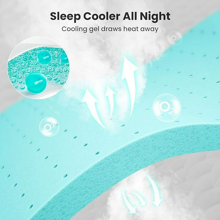 Dreamsmith Coprimaterasso In Memory Foam 10 Cm Con Gel – Topper Morbido Con Cerniera Lavabile, Cinghie Elastiche, Certificato CertiPUR-US, Misura Queen