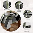 thumbnail image 5 of Sage Green Stripe Table Cloth Waterproof Tablecloths, Grey White Geometric Modern Abstract Tablecloth Dining Table Cover for Kitchen Party Tabletop Outdoor, Rectangle Tablecloth 52x70 Inch, 5 of 9