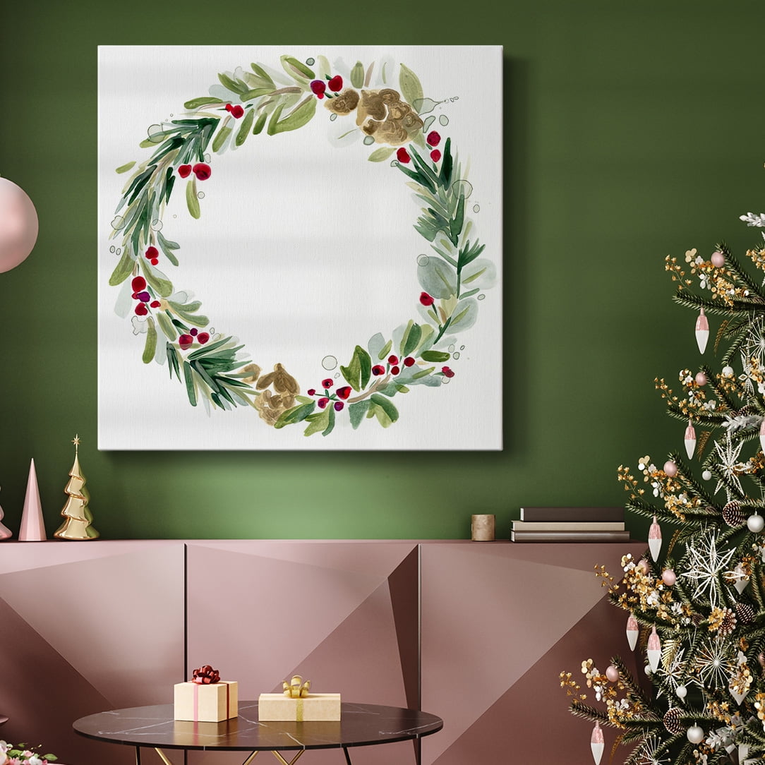 Warm Winter Wishes I- Gallery Wrapped Canvas