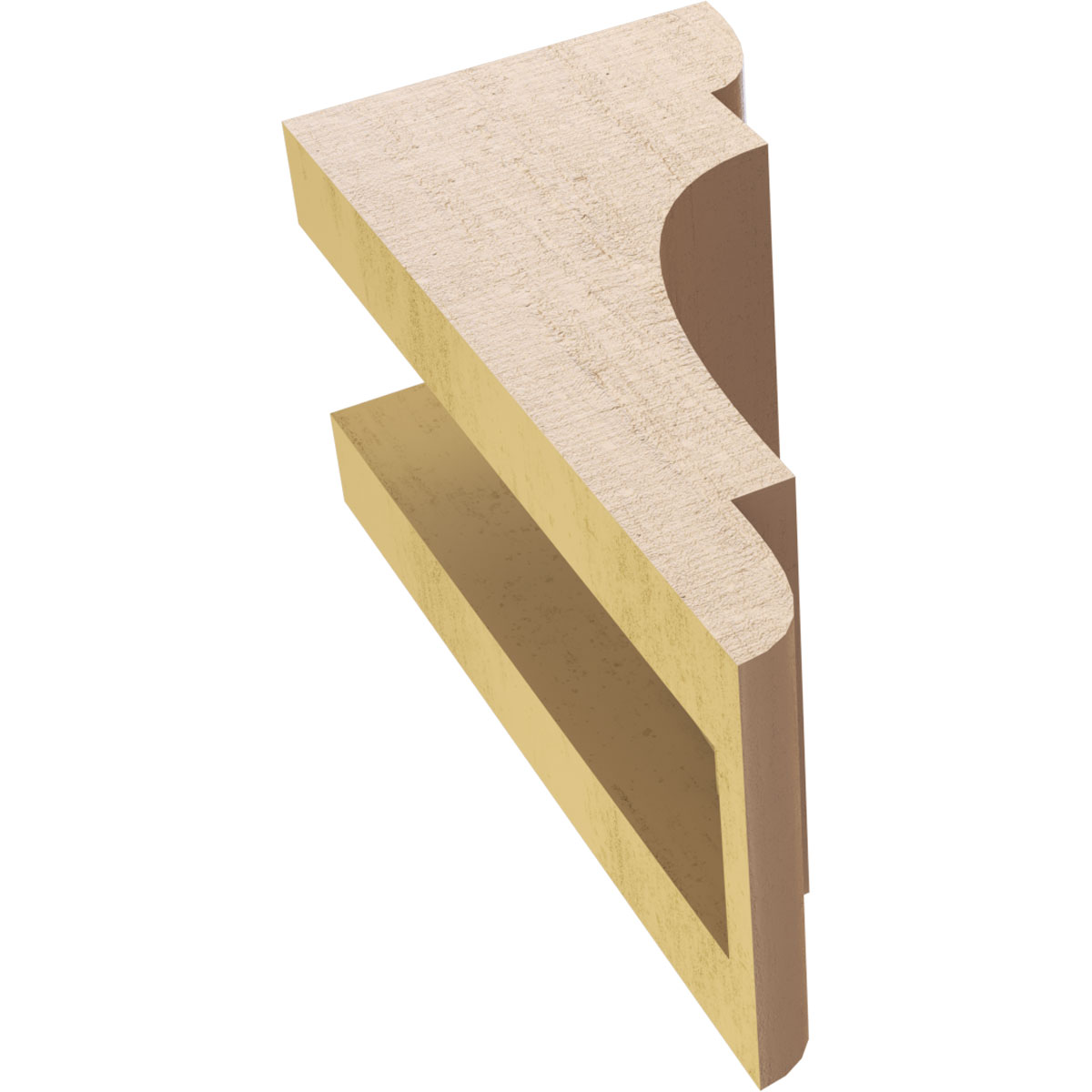4"W x 4"D x 8"H Wide New Brighton Rough Cedar Woodgrain TimberThane Corbel, Primed Tan
