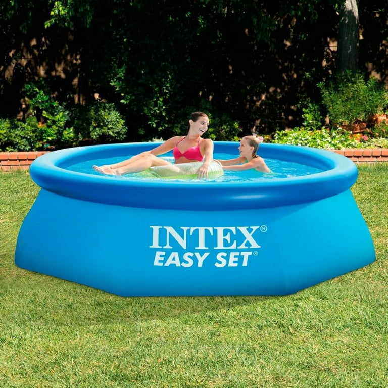 Sekretær Let at ske Fremme Intex 8ft x 30in Easy Set Inflatable Above Ground Polygonal Pool w/ Filter  Pump - Walmart.com
