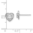 thumbnail image 2 of FB Jewels Sterling Silver & CZ Brilliant Embers Heart Post Earrings, 2 of 2