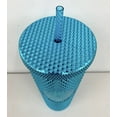 thumbnail image 3 of Starbucks 2023 Blue Chrome Studded Venti 24oz Tumbler with Straw, 3 of 6