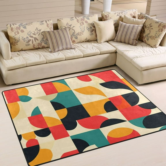 BZSMCE Vintage Area Rugs Design Regular Art Pattern Creative Area For Home