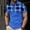 Blue, variant on EWASWON Product Name: Men's Royal Blue Polo Shirt Casual Short Sleeve Checkered Print T-Shirt, Breathable Cotton Blend, Summer Casual Wear,Blue,Size 4XL