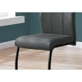thumbnail image 2 of Contemporary Home Living Set of 2 Gray and Black Armless Dining Chairs 38.75", 2 of 4