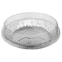 Durable Packaging 9" Disposable Aluminum Foil Pie Plate Pan 1-5/16" Deep w/Clear Dome Lid 50/Pk (pack of 50)