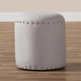 thumbnail image 4 of Bowery Hill Modern 14" Round Pouf in Light Gray, 4 of 5