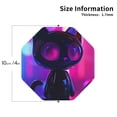 thumbnail image 2 of Yiaed Neon Toy Cat Reflections Print Leather Coasters for Drinks - Cup Coasters Coffee Table Kitchen Table Bar, Home & Office Gifts Handmade Drink Coasters-Octagon, 2 of 6
