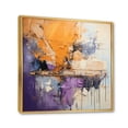 thumbnail image 2 of Designart "composition Impressions V" Abstract Collages Floater Framed Wall Art Living Room, 2 of 7