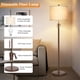 thumbnail image 4 of Lámpara de Piso Qingmiao Ajustable 137-168 cm Lino Marrón LED 8W, 4 of 6