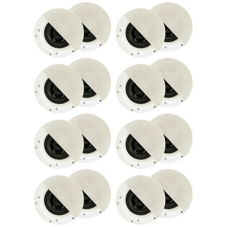 Acoustic Audio R192 Frameless In Ceiling / In Wall Speaker 8 Pair Pack 2 Way Home Theater Surround Speakers