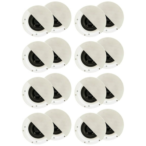 Acoustic Audio R192 Frameless In Ceiling / In Wall Speaker 8 Pair Pack 2 Way Home Theater Surround Speakers