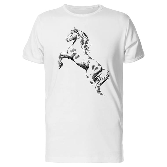 Line Art Of Galloping Horse Tee Men's -Image by Shutterstock