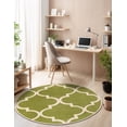 thumbnail image 4 of Unique Loom Trellis Collection Area Rug - Austin (6' 1" Round Green/Beige), 4 of 10