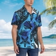 thumbnail image 5 of Bixox Men's Hawaiian Shirts Men's Turtle Print Short-Sleeve Shirt-Small, 5 of 8