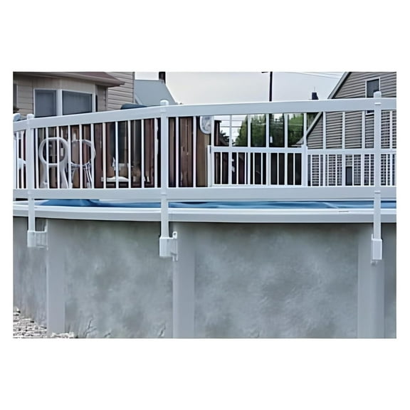 24-Inch Taupe Premium Resin Above-Ground Pool Fence Kit C - 2 Sections