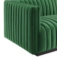 thumbnail image 6 of Modway Conjure Channel Tufted Performance Velvet Sofa in Black Emerald, 6 of 10
