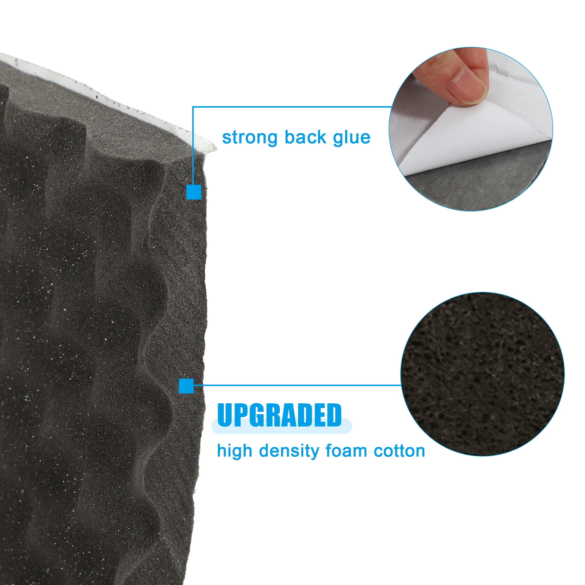 Unique Bargains 10.8sqft Car Sound Proofing Insulation Deadener Mat Memory Foam 39" x 24"