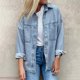thumbnail image 1 of ICHUANYI Clearance Women's Spring Long Sleeve Loose Pocket Top Shirt Button Jacket(Light Blue, XL) ICHUANYI WER2023081001191, 1 of 8