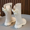 thumbnail image 5 of Gvdentm Boots for Girls Girls Lining Knee High Winter Motorcycle Riding Boots Toddler/Little Kid/Big Kid(Beige,25), 5 of 8