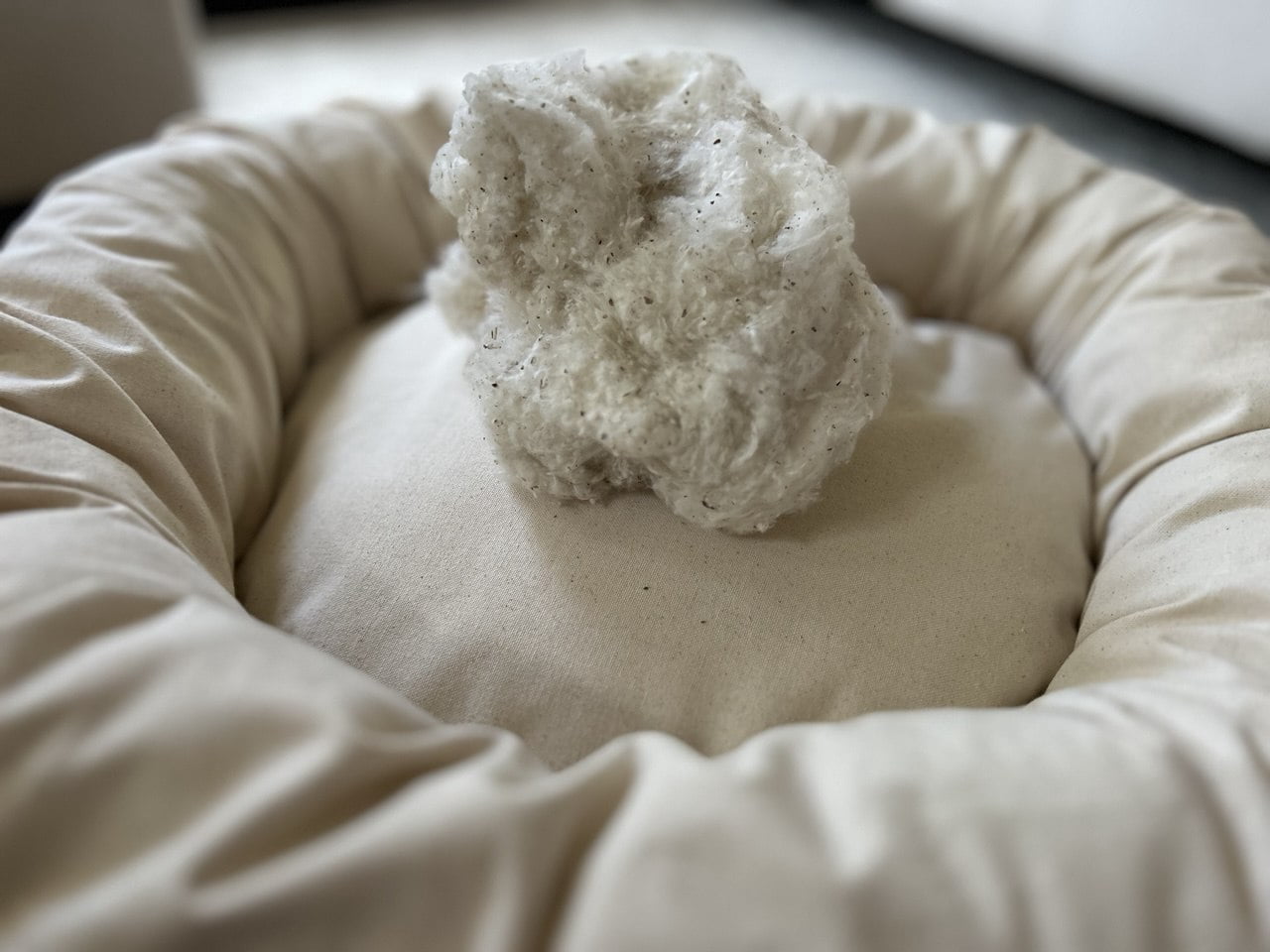 Organic Cotton Dog Bed With Removable Covers Non Toxic Dog Bed Gift For Dog Lovers Eco Friendly Dog Bed Donut Shape Medium Size 42" x 8" Cat Bed Gift For Pet