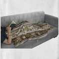 thumbnail image 6 of Orient Soft Flannel Fleece Throw Blanket, Middle Eastern Persian Floral Pattern with Paisley Leaves Boho Art Print, Cozy Plush for Indoor and Outdoor Use, 50" x 70", Multicolor, by Ambesonne, 6 of 6