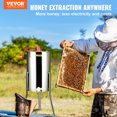 thumbnail image 2 of VEVOR Manual Honey Extractor, 3 Frames Honey Spinner Extractor, Stainless Steel Beekeeping Extraction, Honeycomb Drum Spinner with Lid, Apiary Centrifuge Equipment with Height Adjustable Stand, 2 of 9