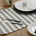 thumbnail image 5 of Fennco Styles Classic Striped Cotton Cloth Napkins 20"W x 20"L, Set of 4 - Black &amp; White Dinner Napkins for Home Décor, Dining Table, Holiday, Banquets and Special Occasions, 5 of 5