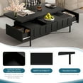 thumbnail image 6 of Modern Lift-Top Coffee Table with Hidden Storage & 2 Drawers | MDF & Metal | 43.3"W | [Color] | for Living Room & Home Office, 6 of 16