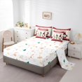 thumbnail image 5 of Manfei Cartoon Xmas Gnome 7-Piece Bedding Comforter Set,Merry Christmas King Bedding Sets,Wild Deer Skull Bed Sheets For Girl Boys,Ultra Soft Home Decor Reversible, 5 of 8