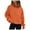 Orange, variant on CONFREE Sweatshirts For Women Long Sleeve Ladys Sweatshirt Half Zip Solid Color Fleece Spring Fall Clothes Shirts