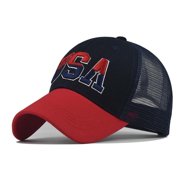 Teissuly Baseball Cap American Independence Day Washed Baseball Cap Outdoor Soft Top Cap