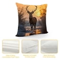 thumbnail image 4 of Pratyus Deer Water Sunset Modern Farmhouse Rustic Decorative Couch Pillow Cases with Zipper Home Decor Square Summer High-Quality 1PC 24x24in, 4 of 5