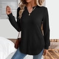thumbnail image 2 of ManxiVoo Women Long Sleeve V Neck Sweatshirt Fall Fashion Tops Loose Fit Casual Pullover Comfort Stretch Fabric Trendy Street Style L Size Black, 2 of 6