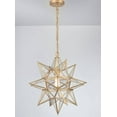 thumbnail image 7 of Claxy Gold Moravian Star Pendant Light with Clear Glass Shade, 7 of 7