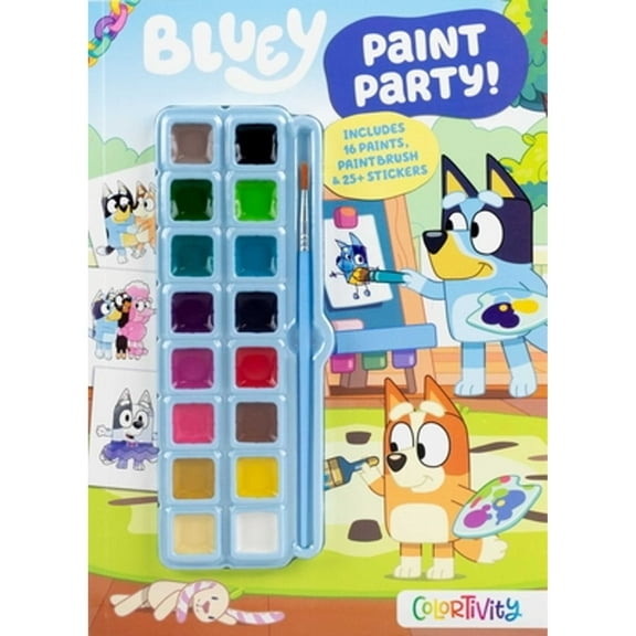 Pre-Owned Bluey Colortivity: Paint Party! (Paperback) by Editors of Studio Fun International