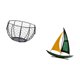 thumbnail image 5 of Cesta de huevos,Cesta multiusos para huevos,cesta tejida de alambre de hierro,Cesta de almacenamiento de alambre para huevos Cesta de almacenamiento portátil,Figura de velero,Escultura de, 5 of 8