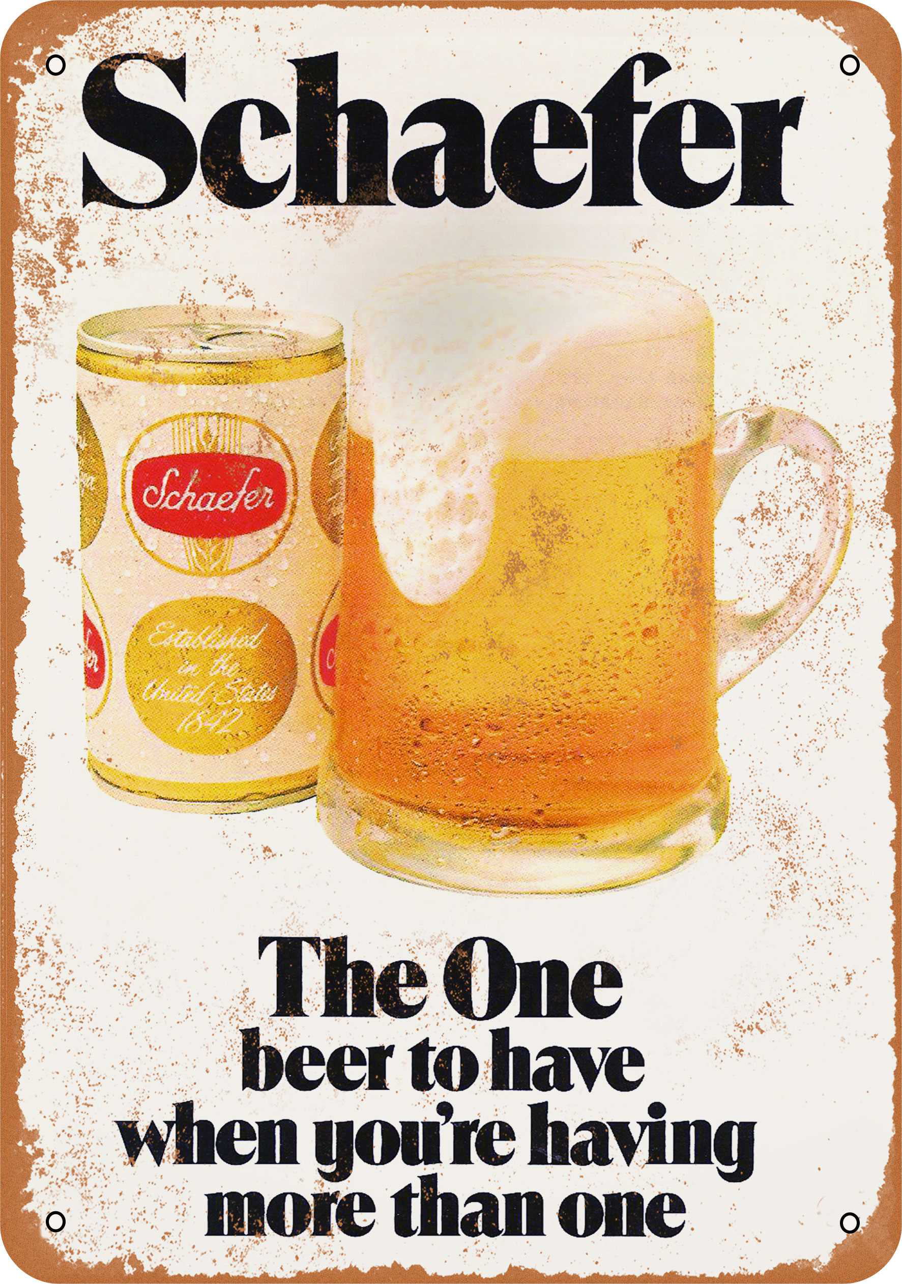 Vintage Old Style Metal Schaefer Beer Advertising Bottle Can Opener ~ 3.5" Long 