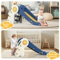 thumbnail image 6 of 3-in-1 Toddler Slide, First Slide Indoor Outdoor Playground Slide with Folding for Easy Storage, Kids Toddlers Boys Girls Ages 18 Months to 5 Years, Kids Slide with Basket Hoop and Ball, 6 of 8