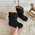 thumbnail image 4 of Toddler Girls Boots Mid Calf Slouch Fringe Tassel Casual Winter Shoes for Little Kids, 4 of 8