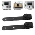 thumbnail image 3 of Sliding Door Hardware Kit, Barn Door Style Sturdy Cabinet Doors Sliding Hanging Rail Pulley  For Home, 3 of 8