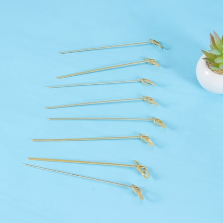 WHAMVOX  100 PCS Decorative Appetizer Skewers Bamboo Party Sticks for Grilling Cocktail Stir