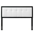 thumbnail image 3 of Tufted Headboard, Full Size, White Black, Wood, Mid Century Bedroom, Modern Contemporary HB35153, 3 of 9