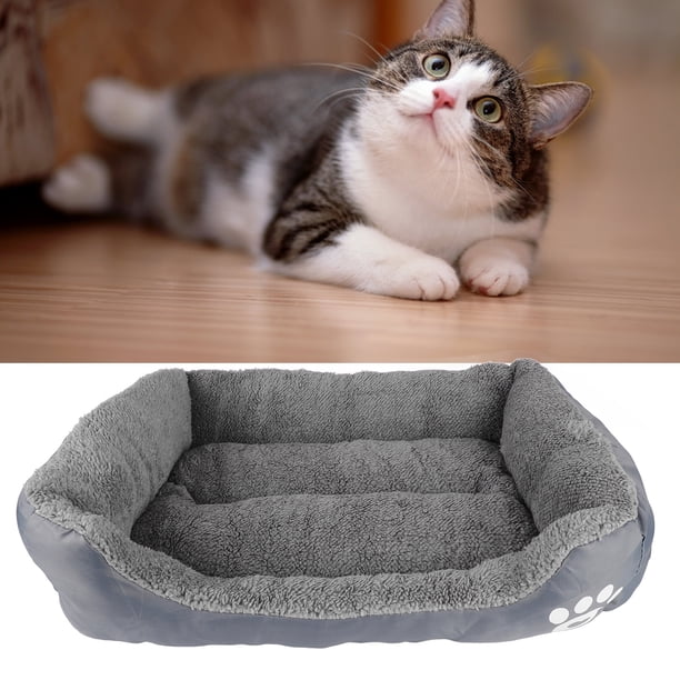 Cama Para Gato de Perro, Cojín de Mascotas Suave para la Piel Cuadrada de Algodón Cuadrado de Algodón para el Hogar